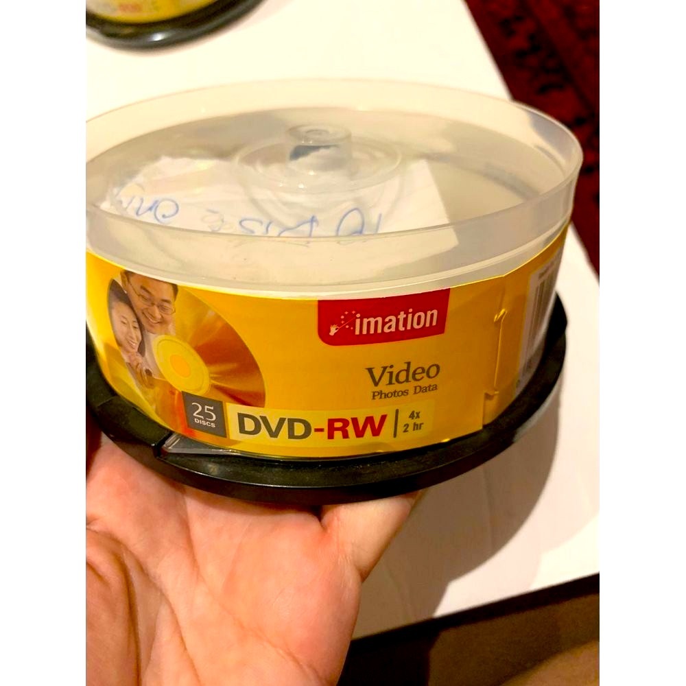 Imation‎ DVD-RW 4x 4.7GB 120 Min Blank Rewritable Discs 18 Count Spindle not 25